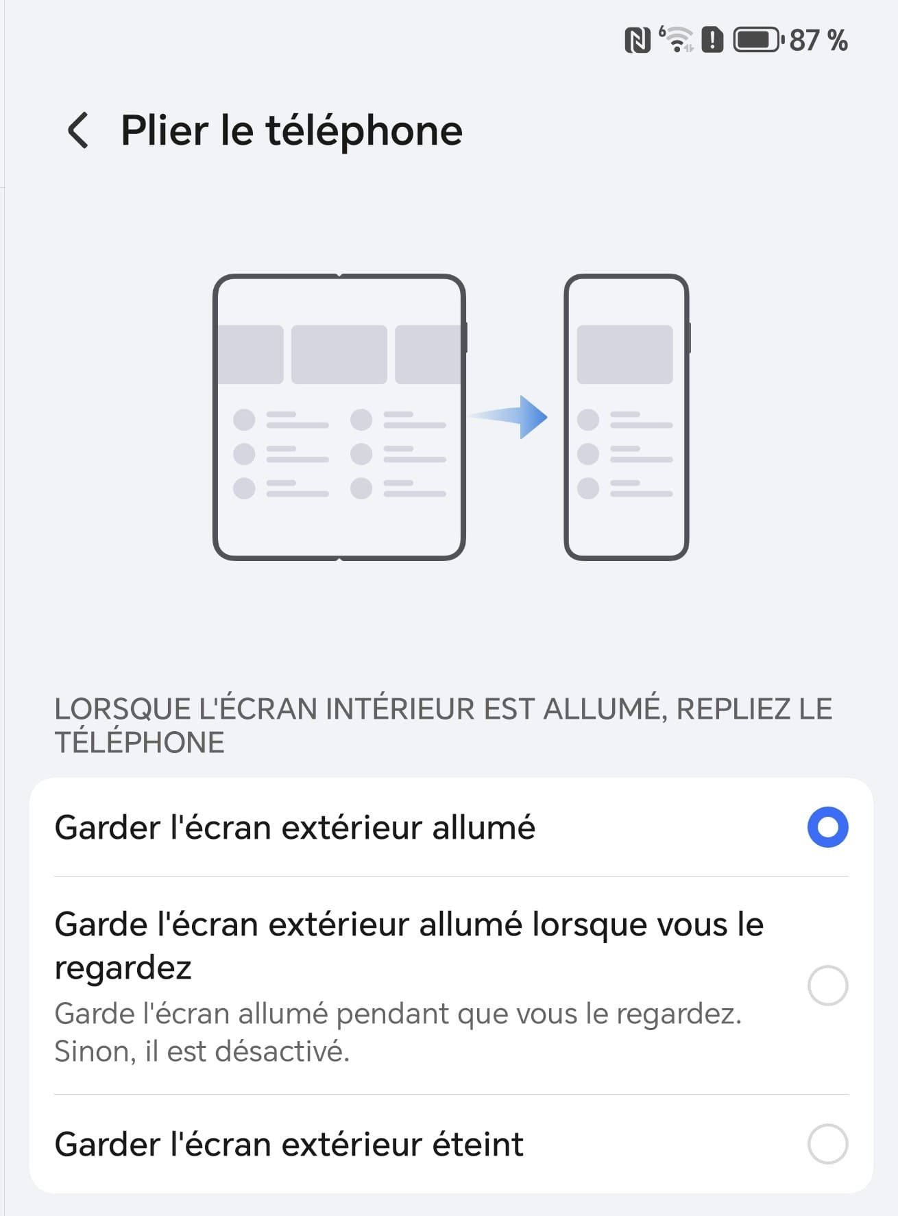 réglages écran honor magic v5