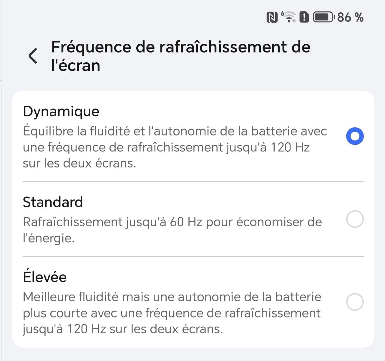 réglages écran honor magic v5