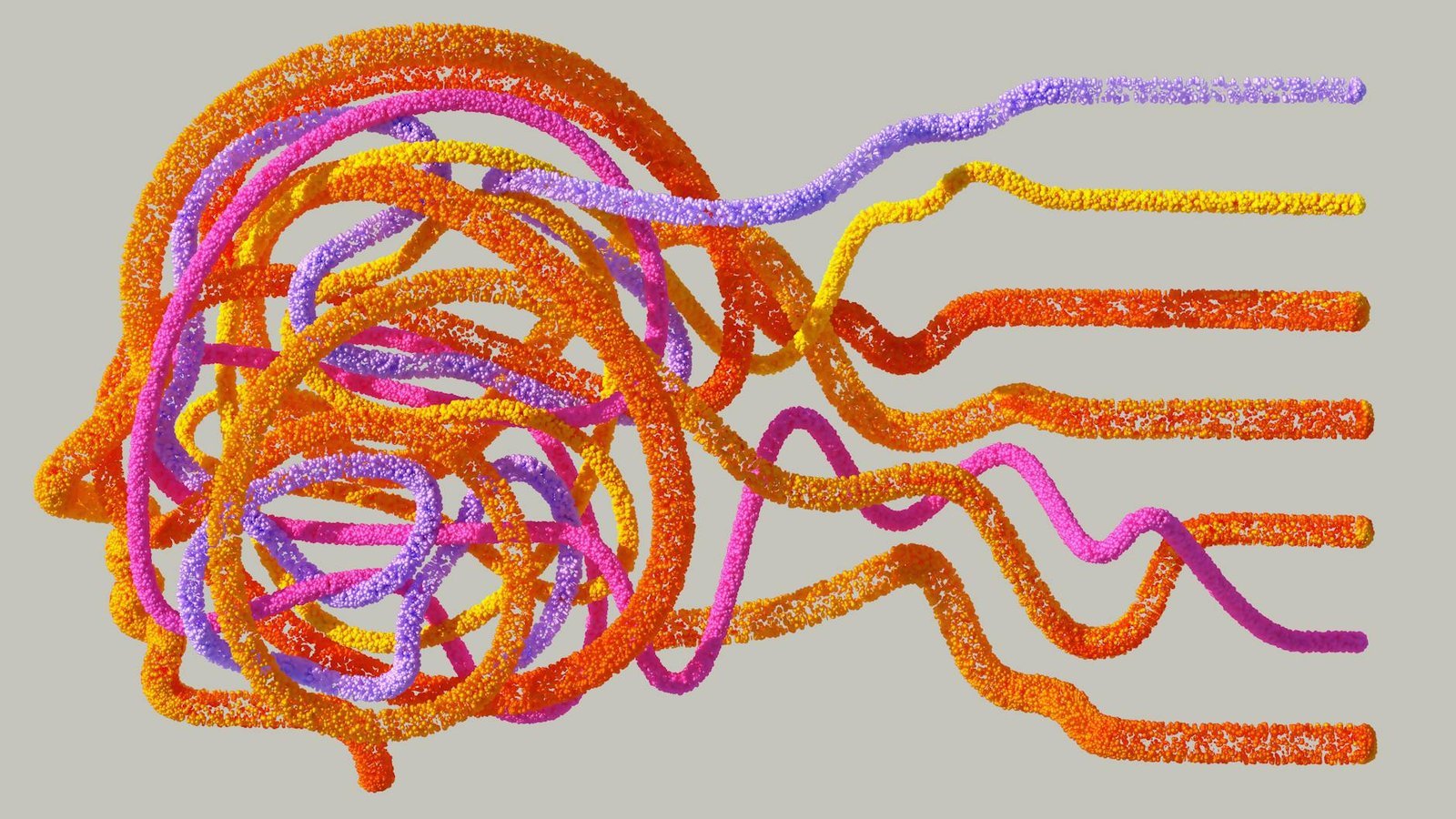 Algorithme cerveau humain connexions neuronales colorées abstraites