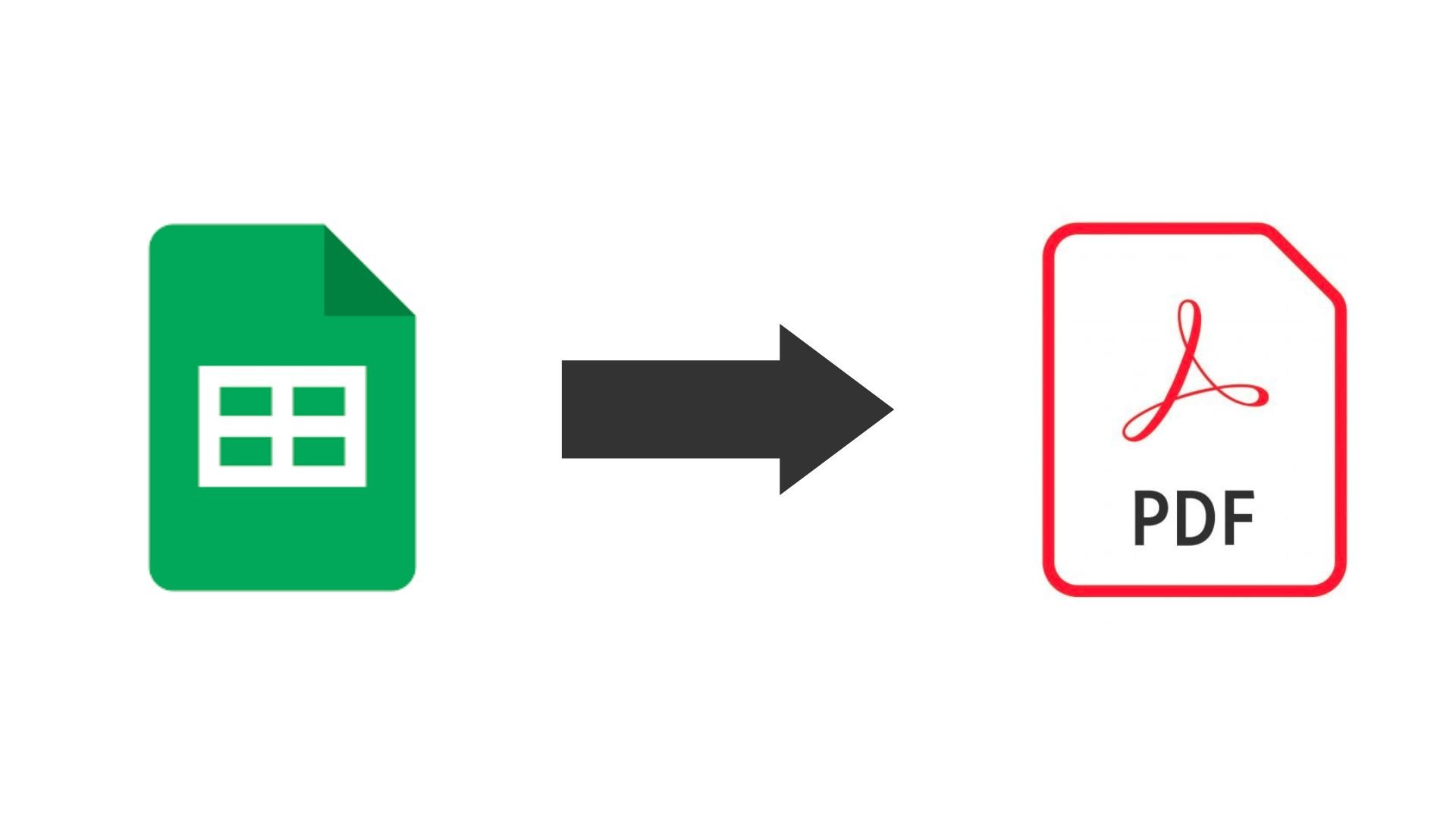 logo convertir google sheets en pdf