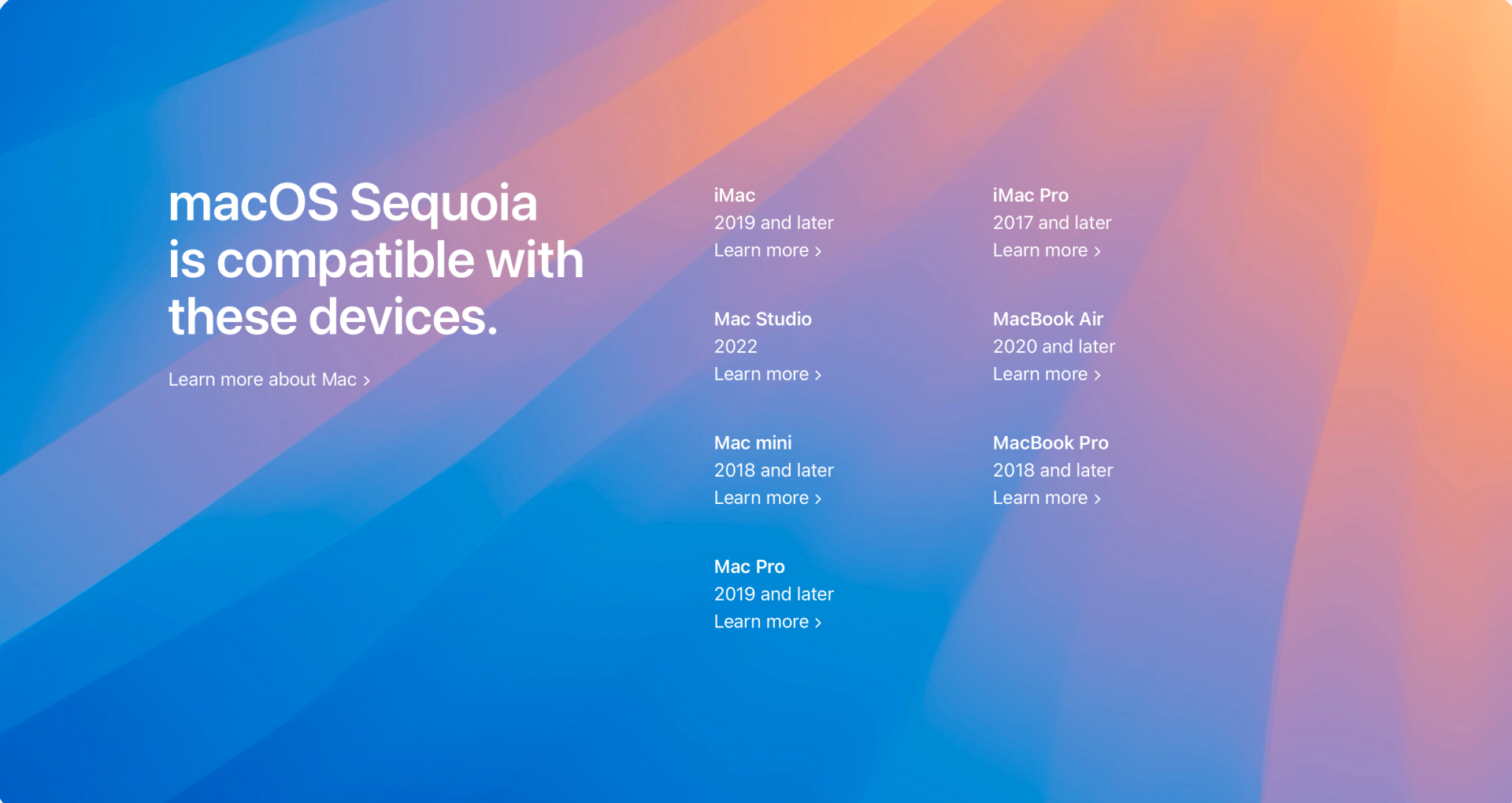 macos sequoia 15 compatibilite