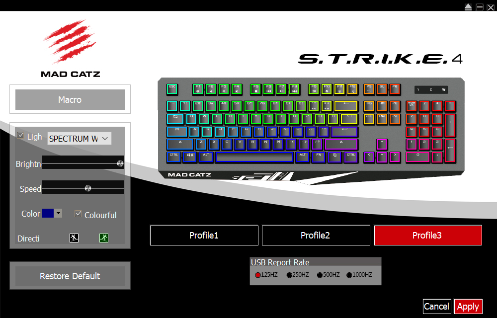 madcatz strike 4 configuration