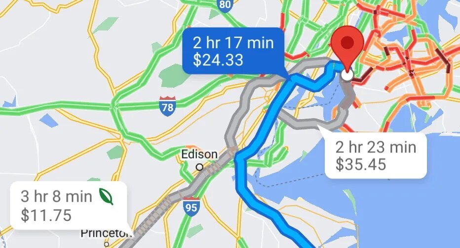 Google Maps : Le coût des péages enfin affiché
