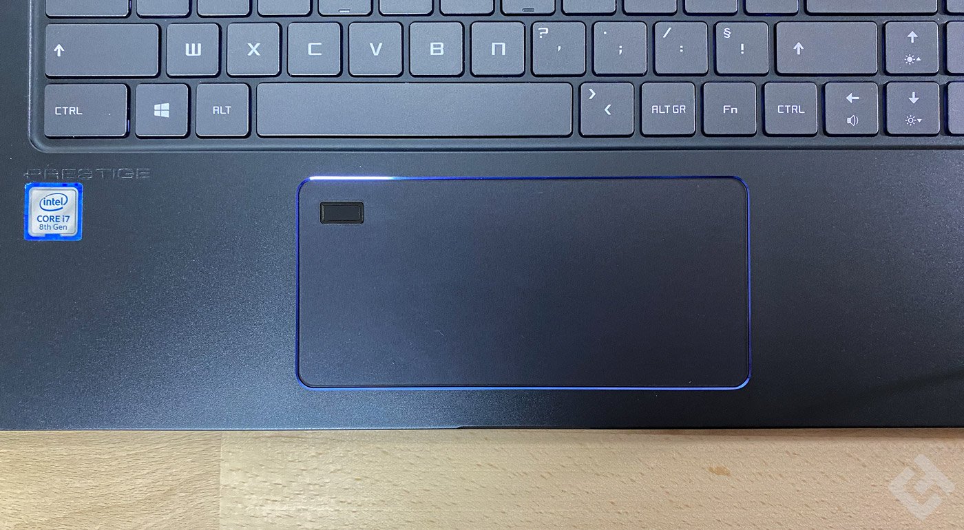 MSI PS 63 Test Trackpad