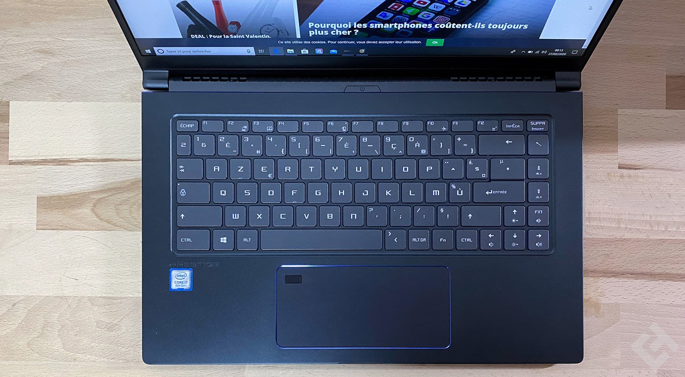 MSI PS 63 Test Clavier