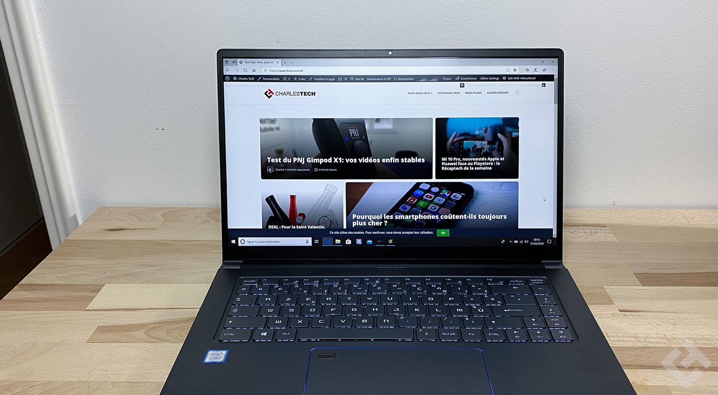MSI PS 63 Test Design