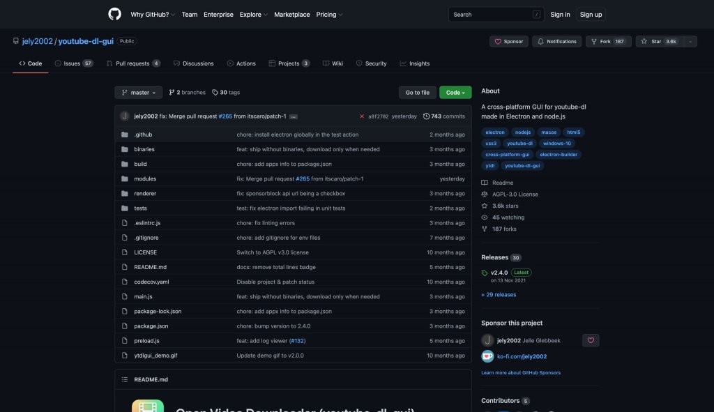open video downloader github
