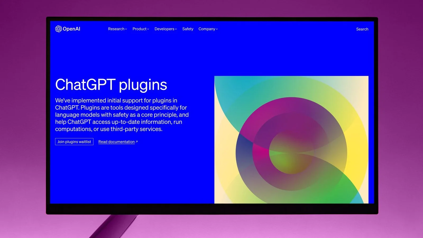 OpenAI modèles IA ChatGPT Plugins sur écran moniteur