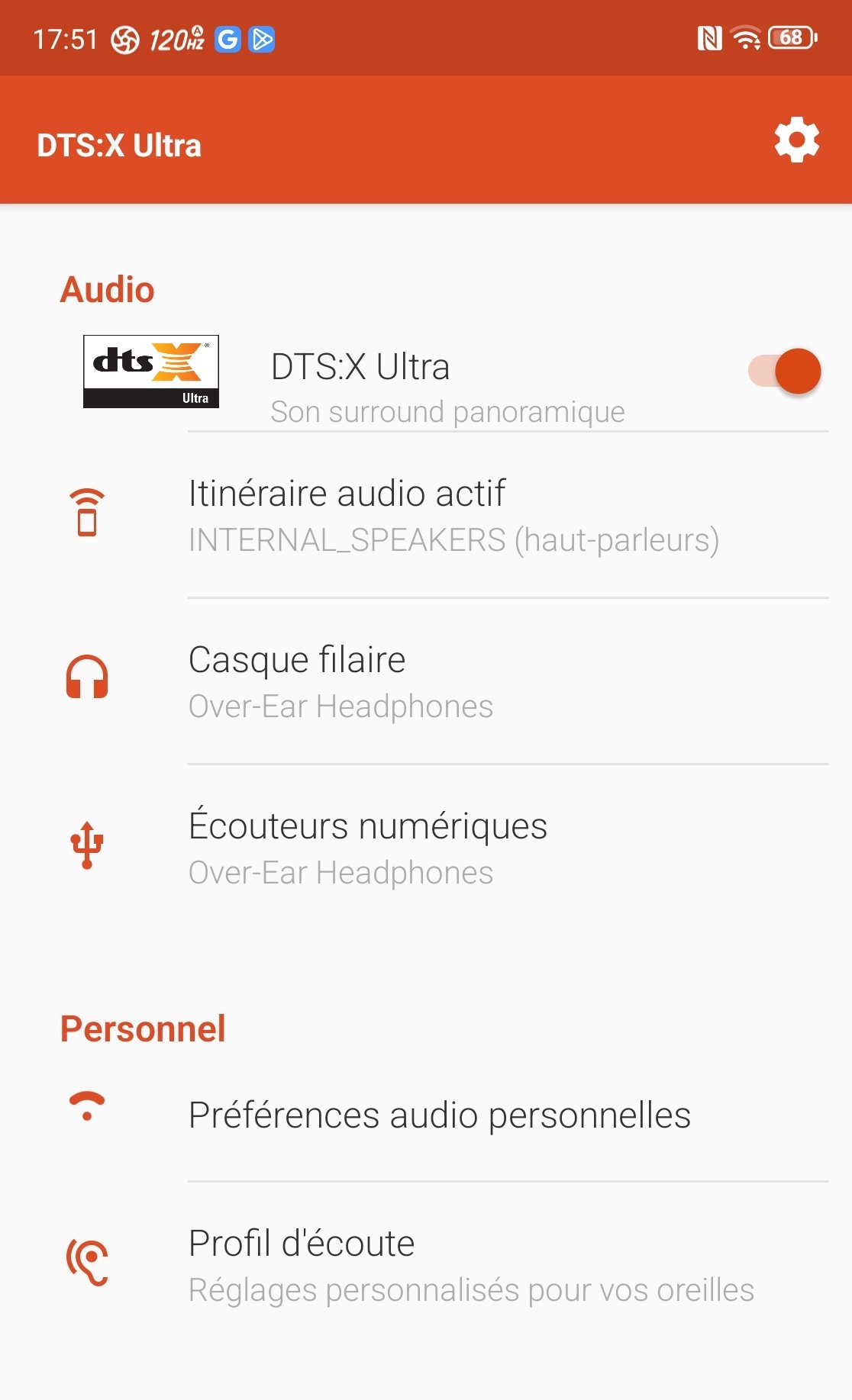 DTS X sur redmagic 8S pro