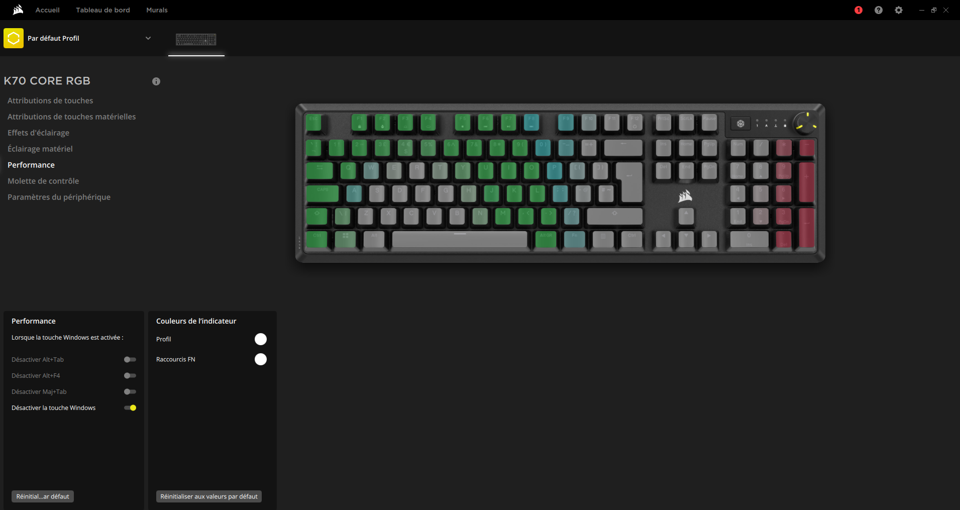 Clavier corsair k70 core
