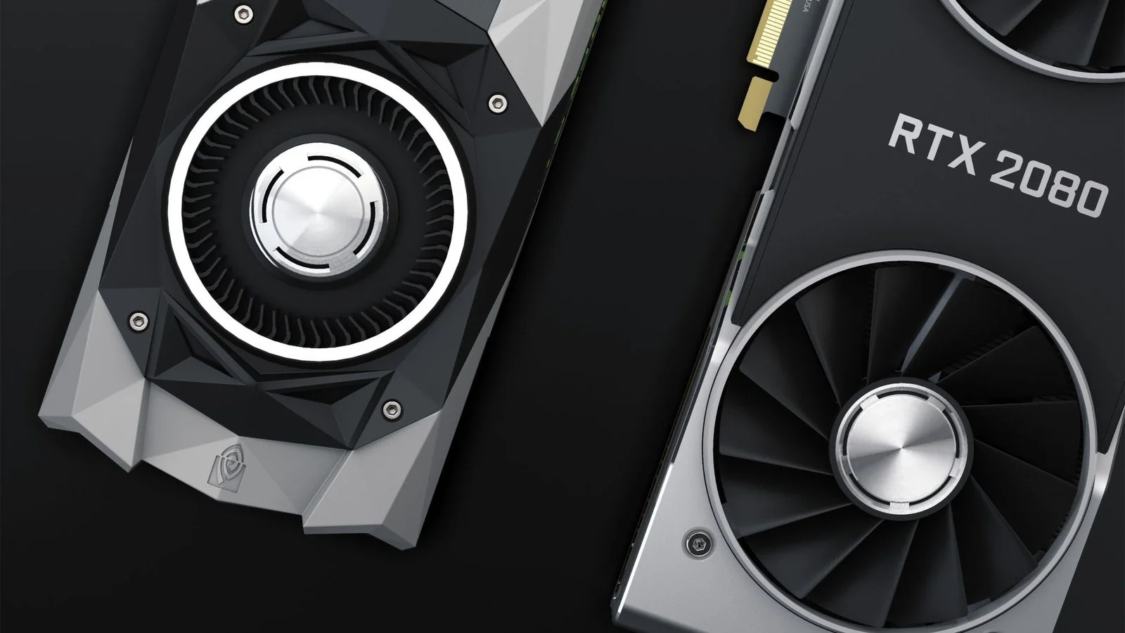 Cartes graphiques Nvidia RTX 2080 compatibles DLSS côte à côte