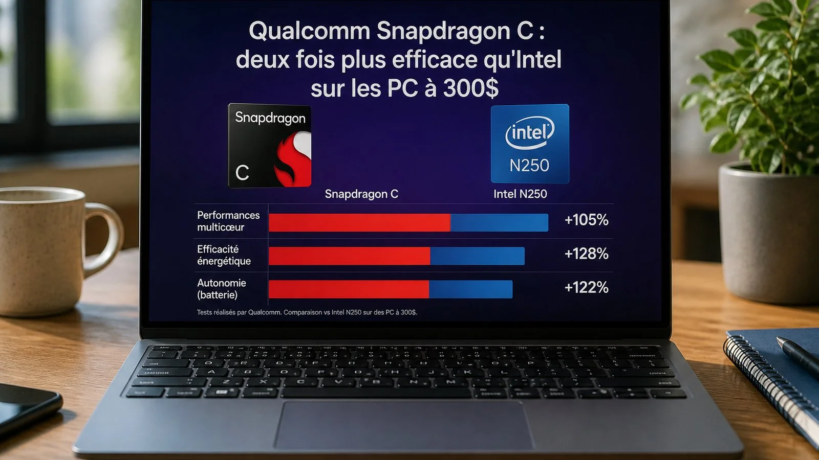 Qualcomm Snapdragon C : deux fois plus efficace qu'Intel sur les PC à 300$