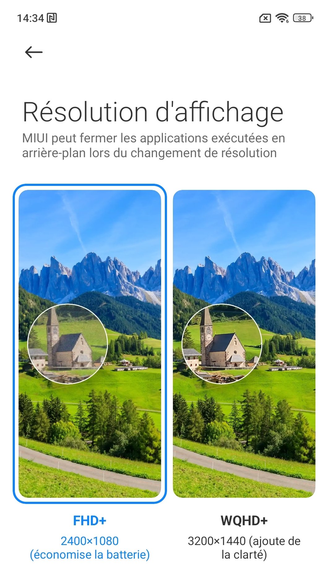 résolution du xiaomi 13 pro