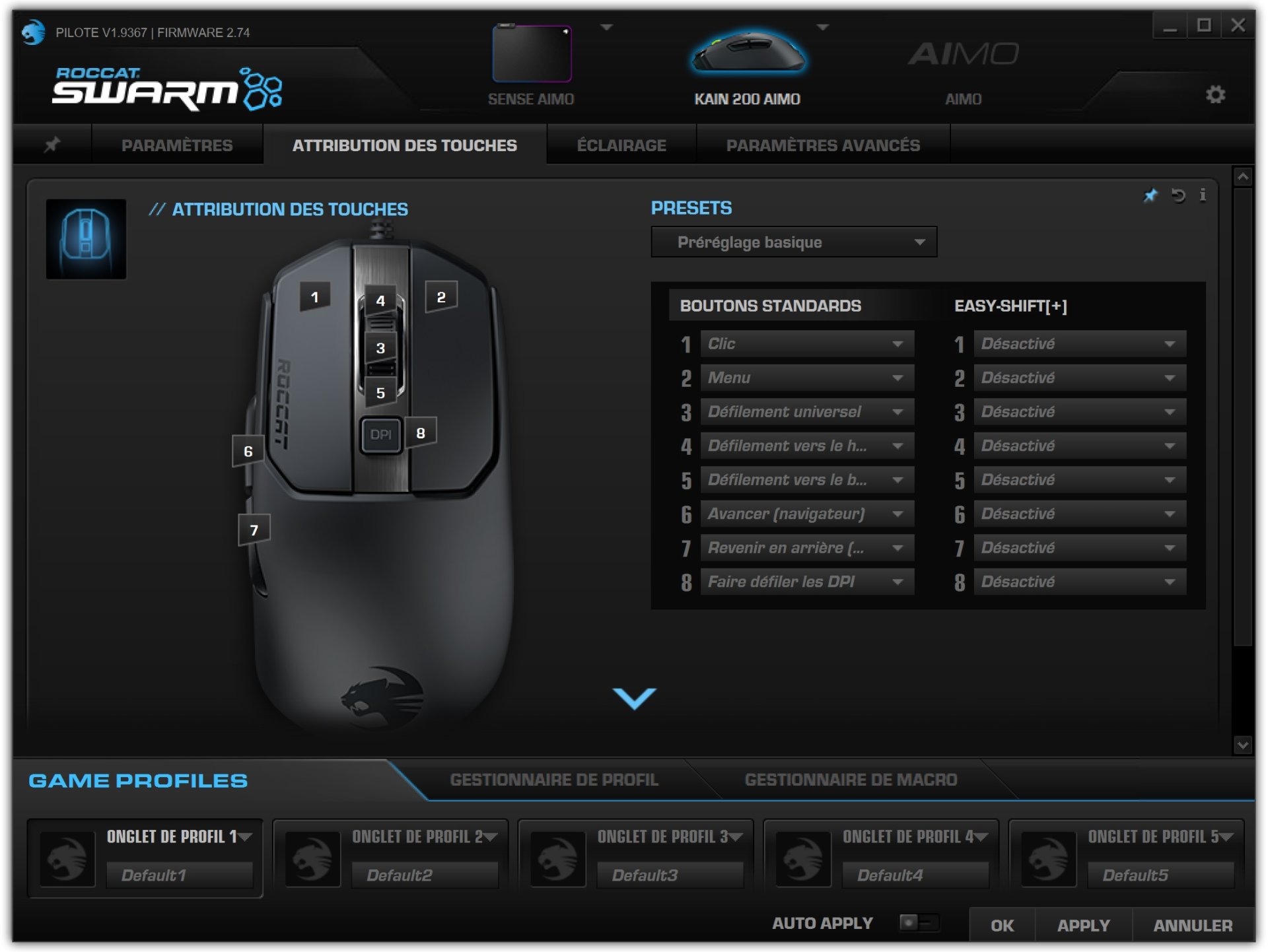 roccat swarm logiciel