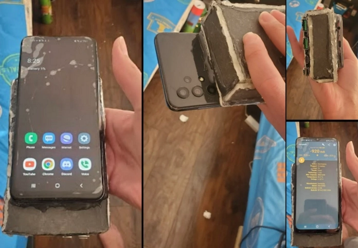 samsuing galaxy avec batterie modifié