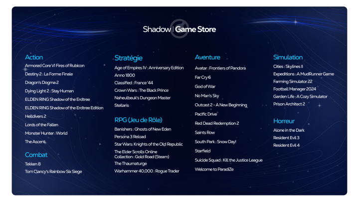 shadow game store