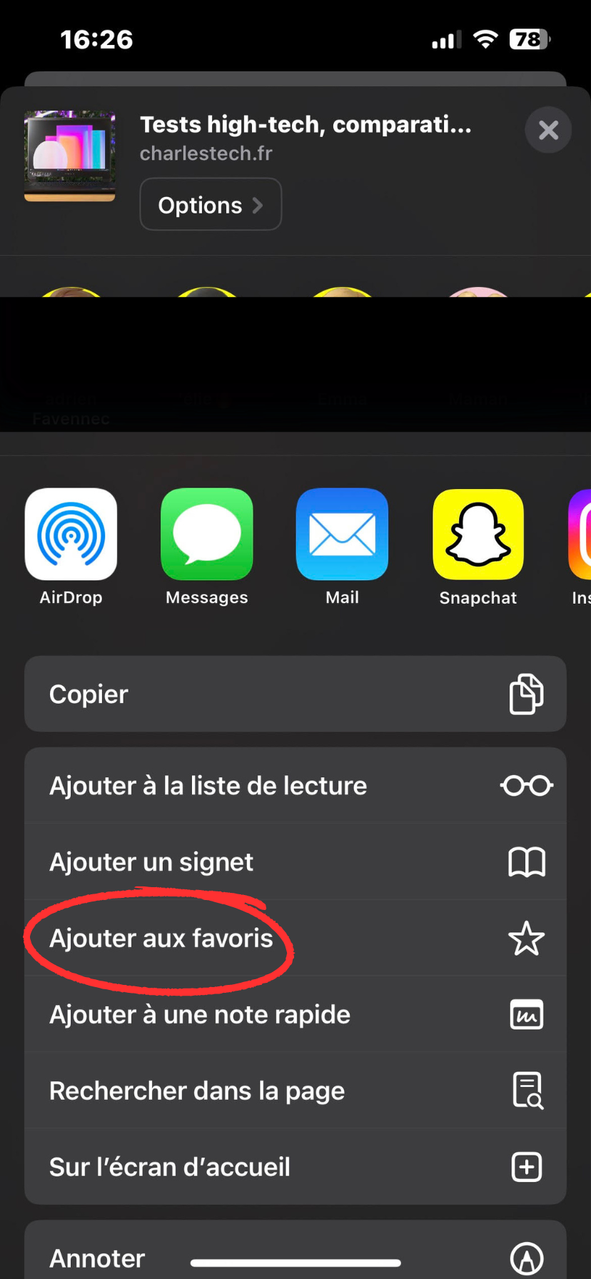 comment ajouter un site en favori sur safari