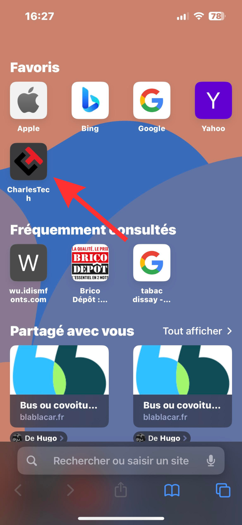 comment ajouter un site en favori sur safari