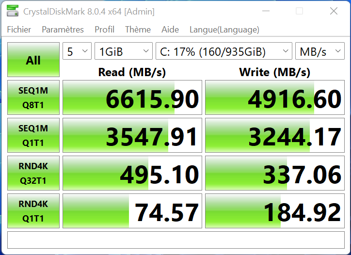 SSD du MSI Summit E16FlipEvo