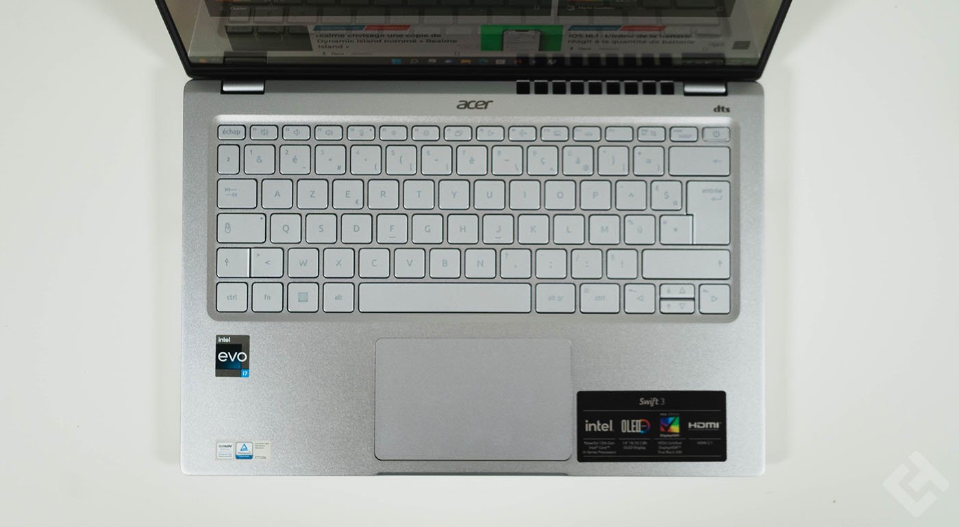Design du Acer Swift 3 OLED