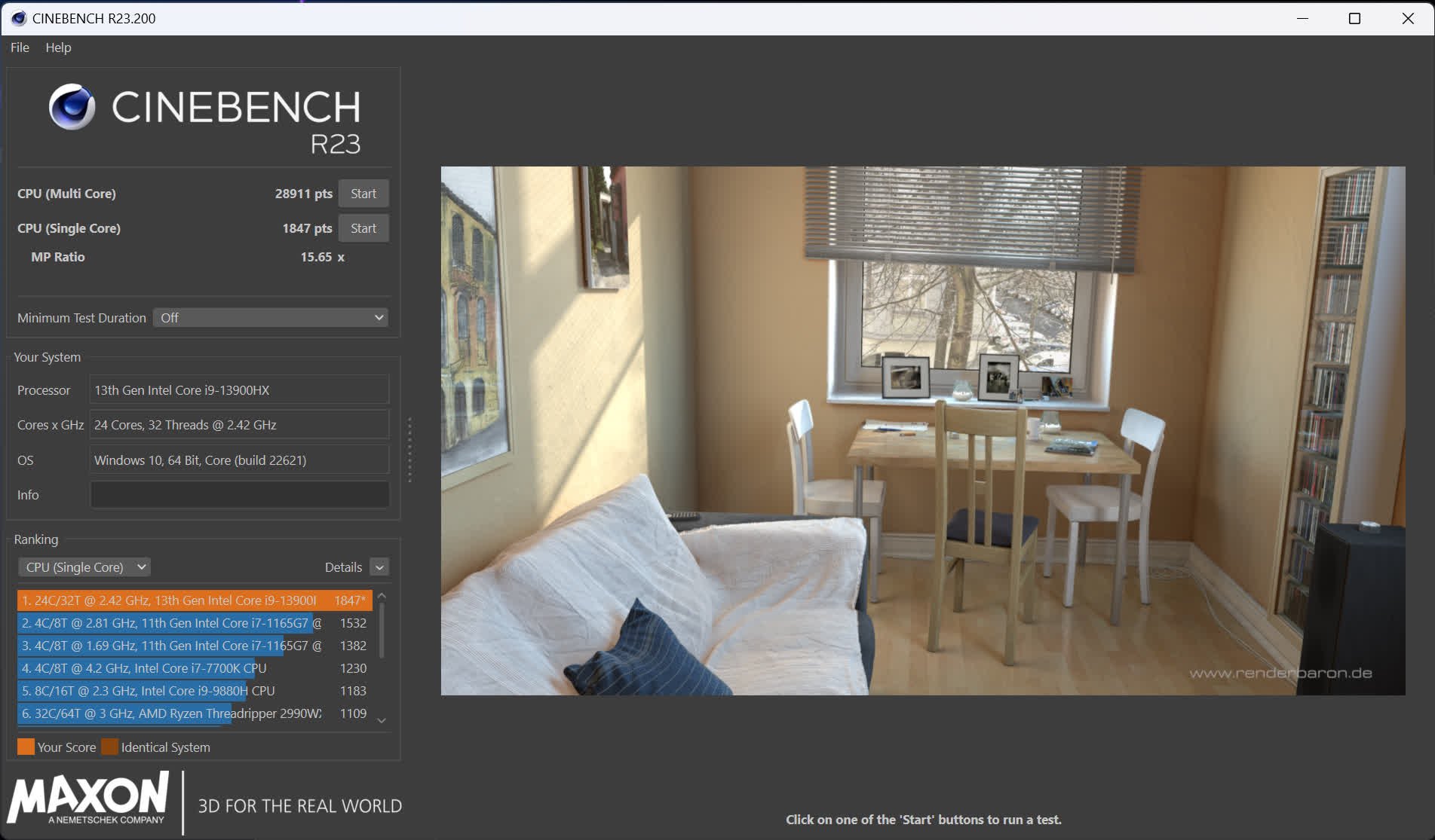 Cinebench R23 Alienware M18 R1