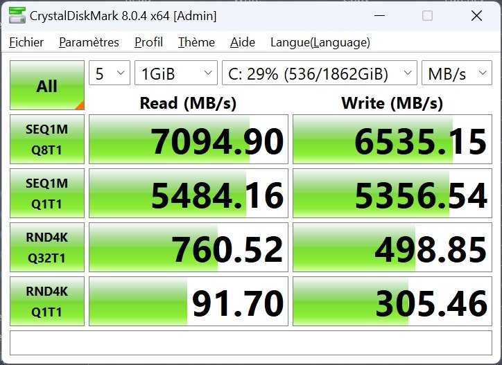 test asus rog strix z790 e gaming wifi ii crystaldiskmark