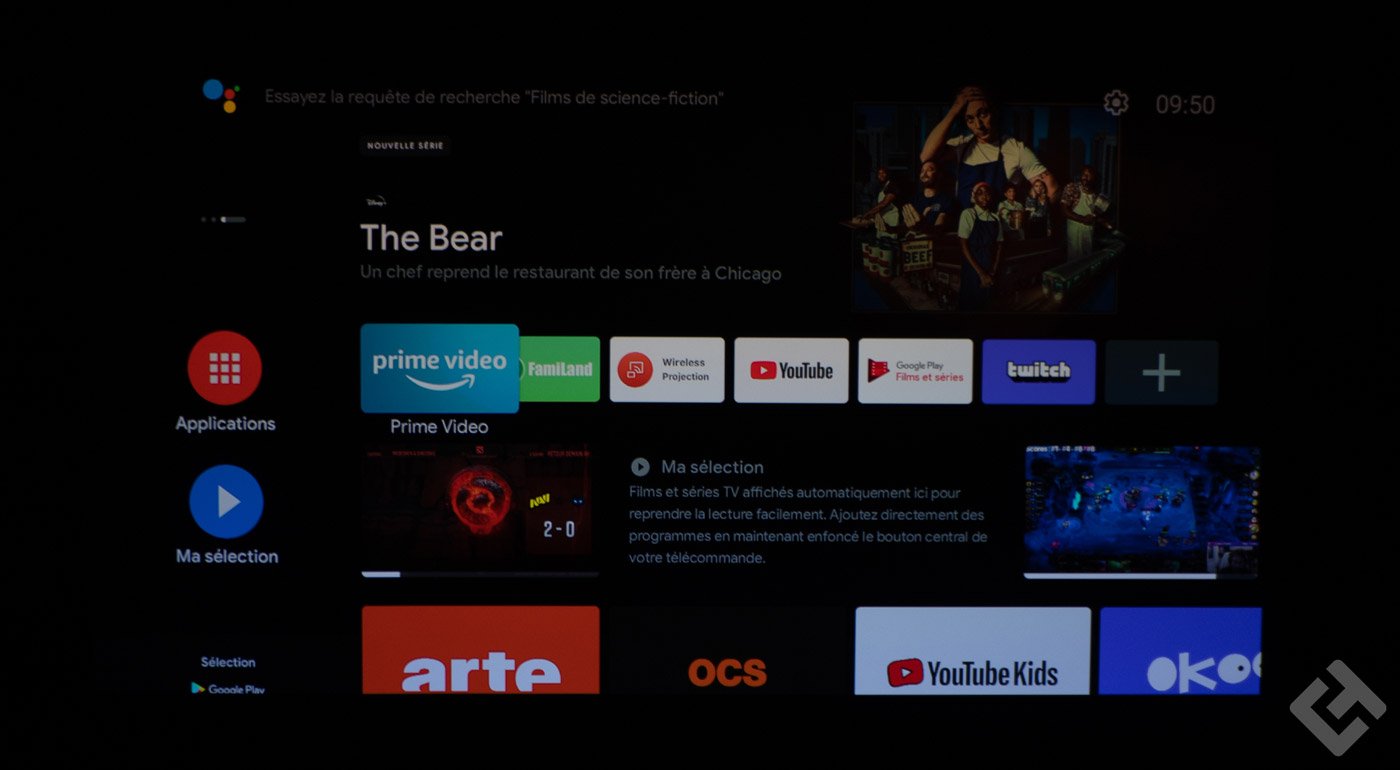 Android TV du BenQ X3000i