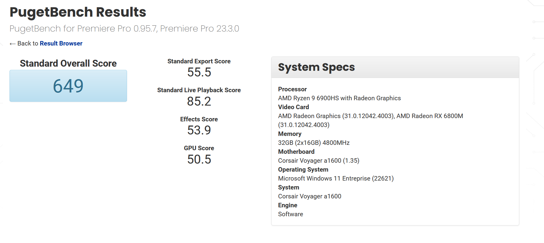 bench premier pro corsair voyager a1600