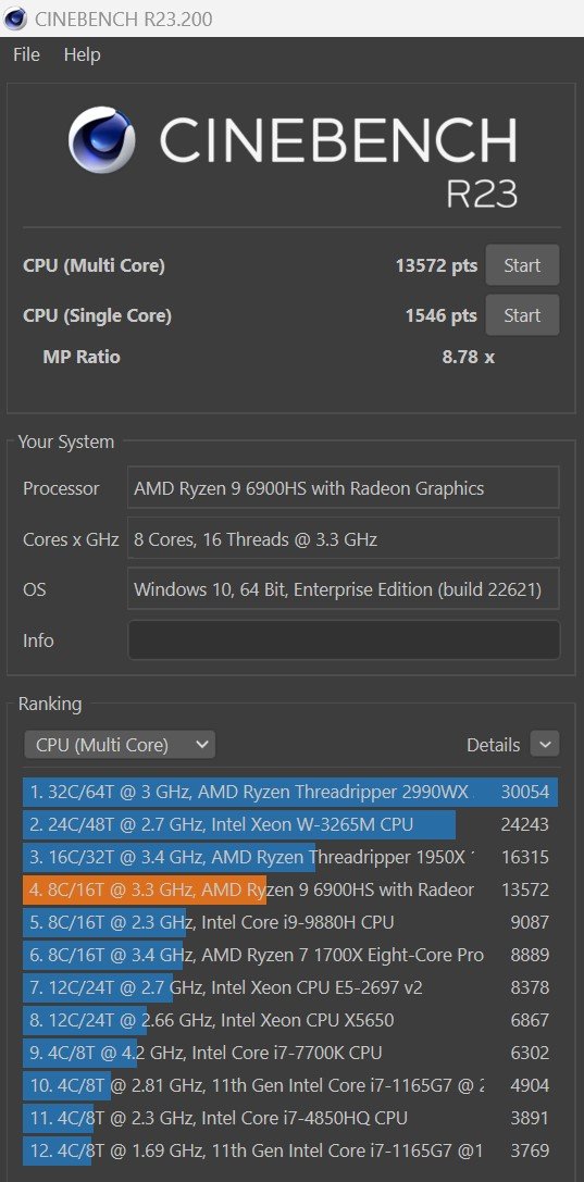 cinebench corsair voyager a1600