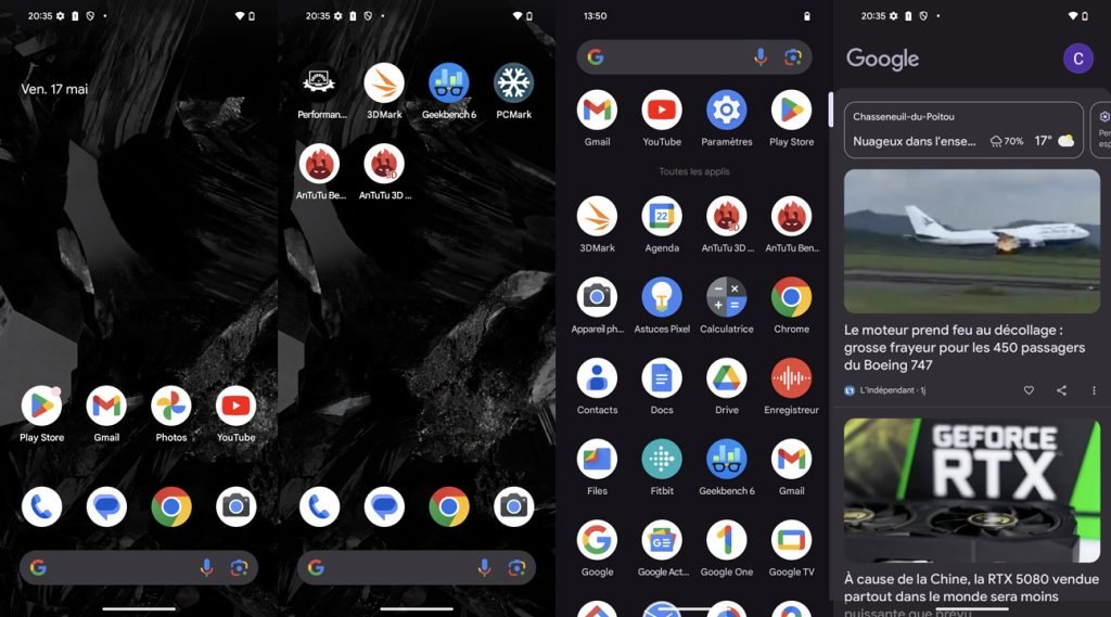test google pixel 8a interface 1