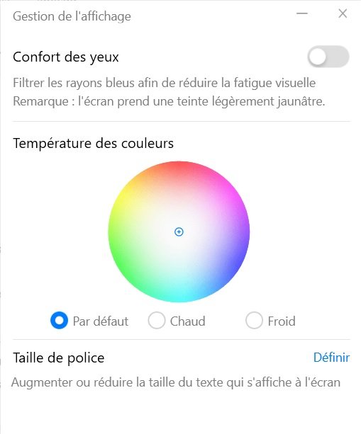 colorimétrie magicbook pro
