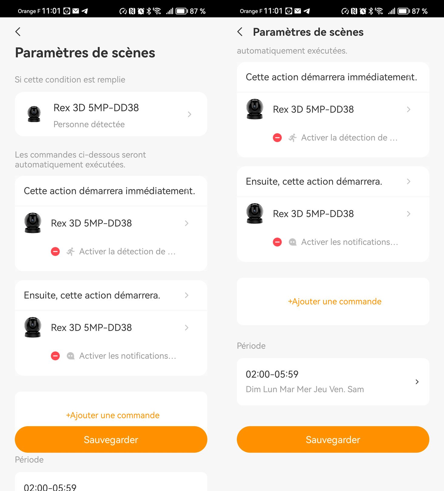 configuration de la imou rex 3D