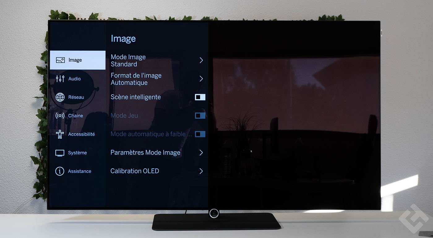 Paramètres d'image de la Loewe Bild i.65 dr+