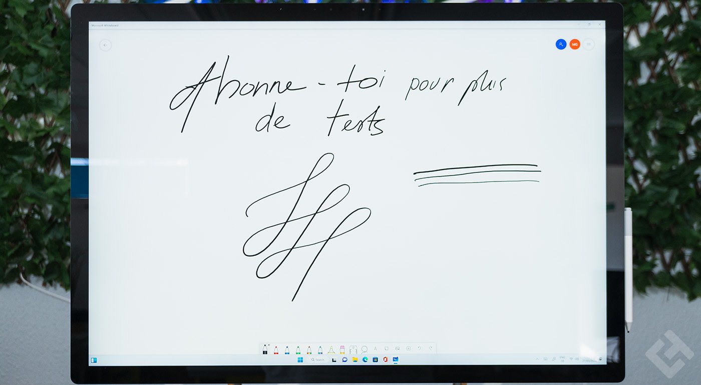Test stylet du Microsoft Surface Studio 2+