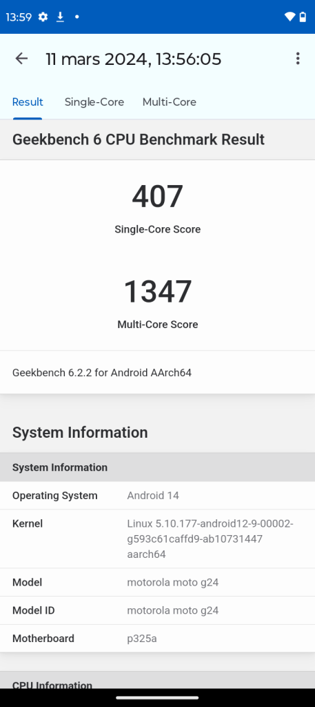 test motorola g24 avis 16