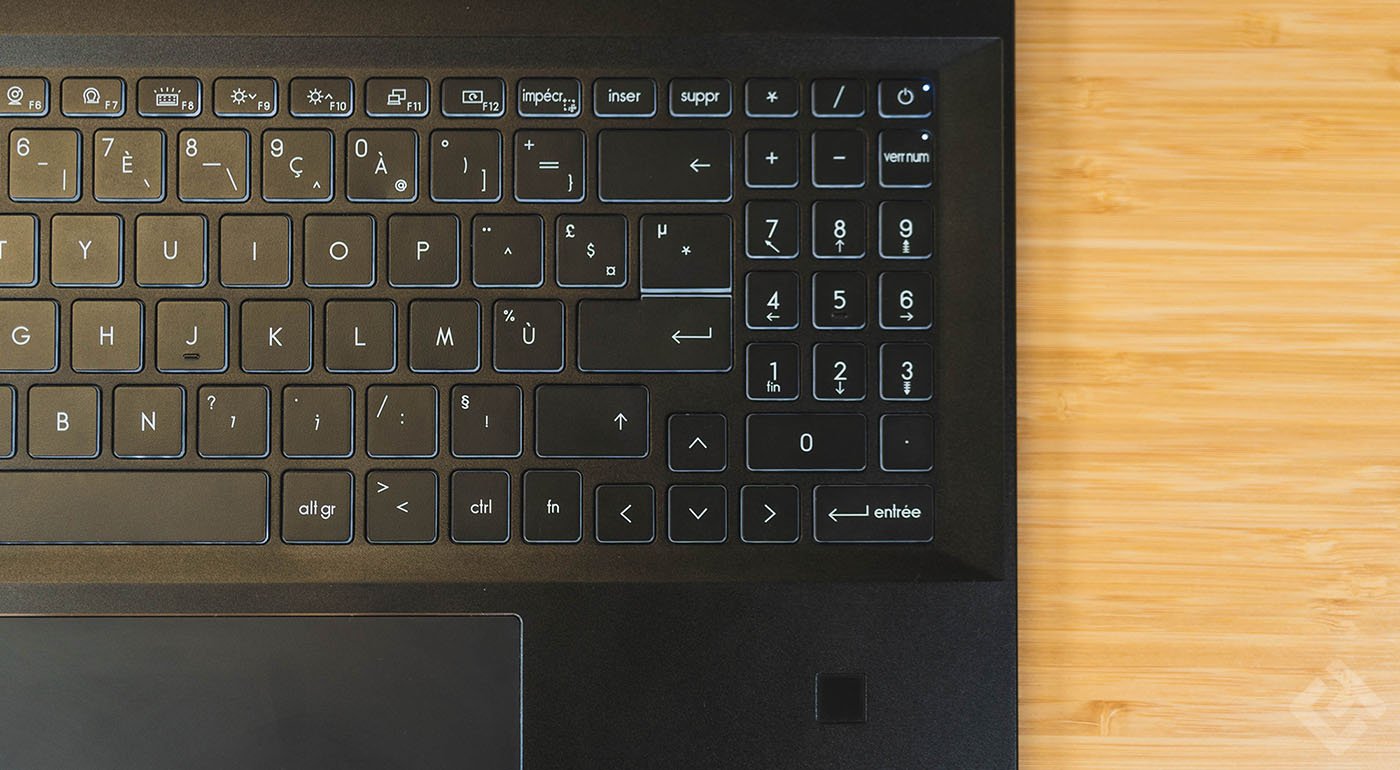 Clavier du MSI Summit E16FlipEvo