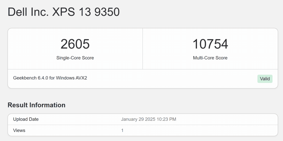 test performances benchmark dell xps 13 9350 (3)