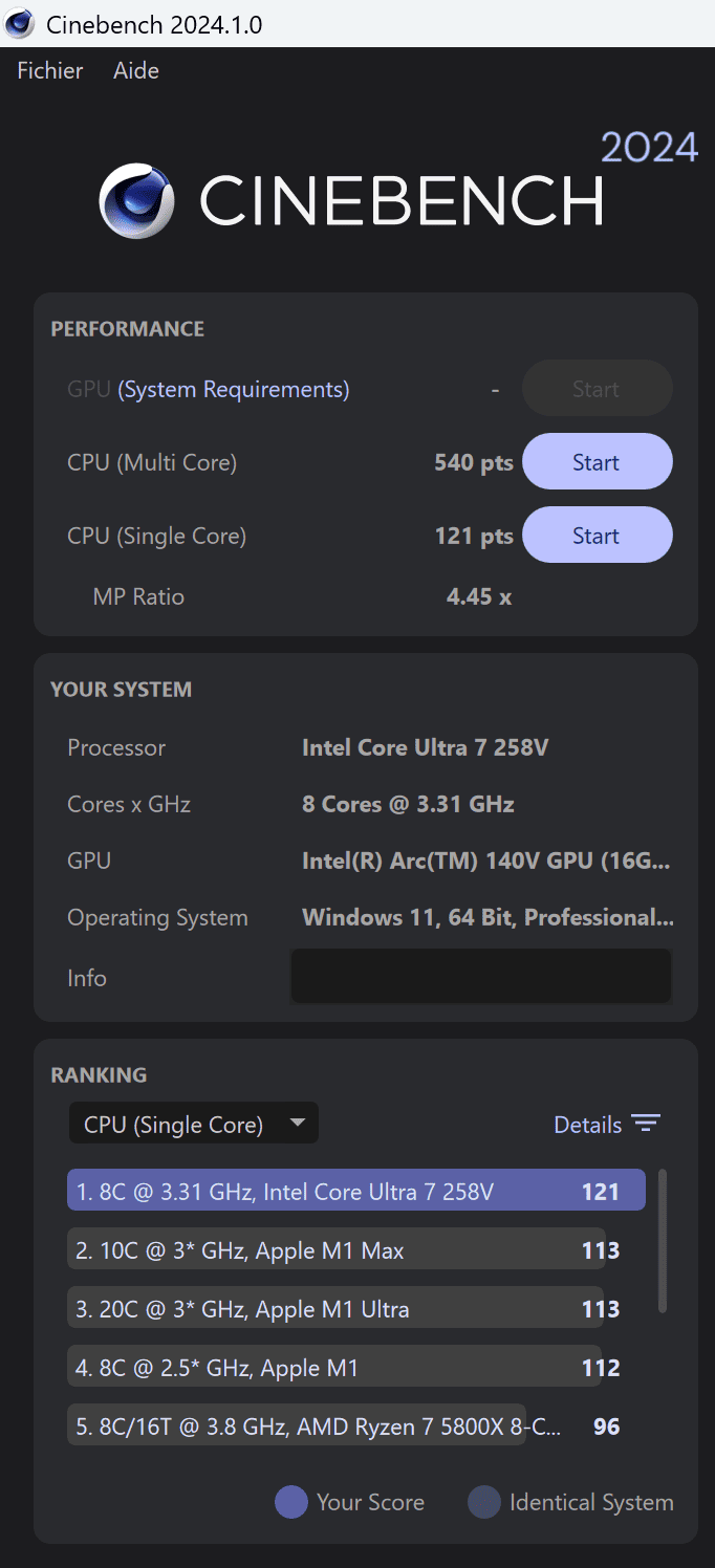 test performances benchmark dell xps 13 9350 (5)