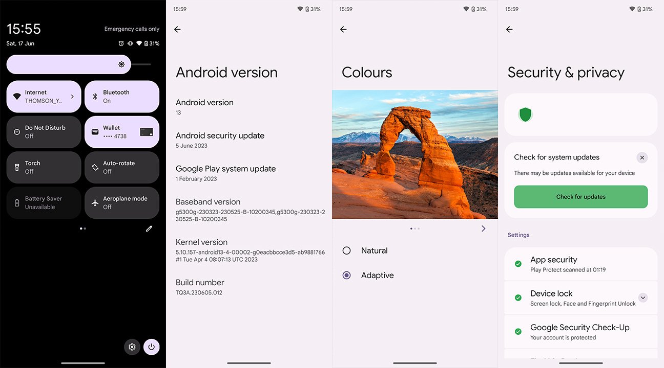 Interface Pixel 7a