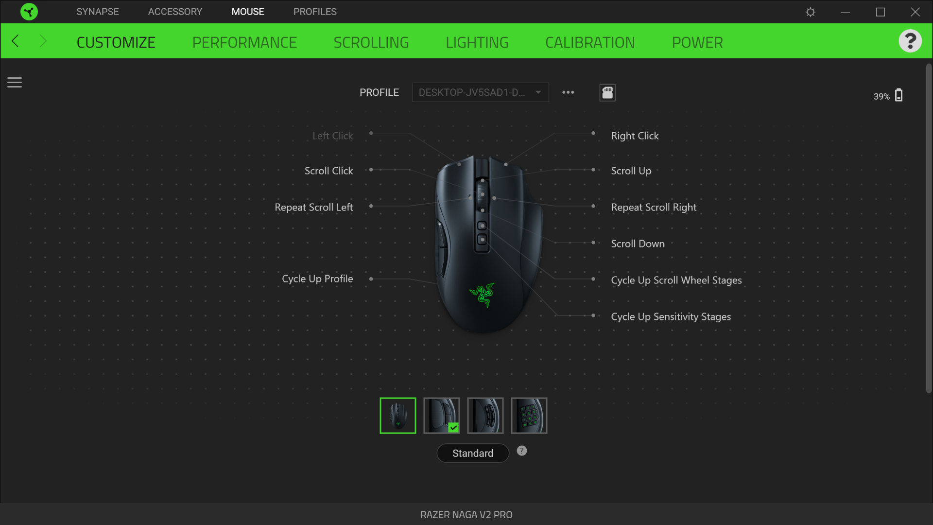 Paramètres généraux dans Razer Synapse