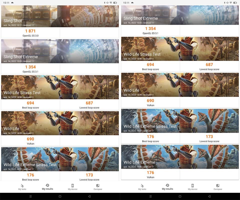 3DMark de la realme Pad