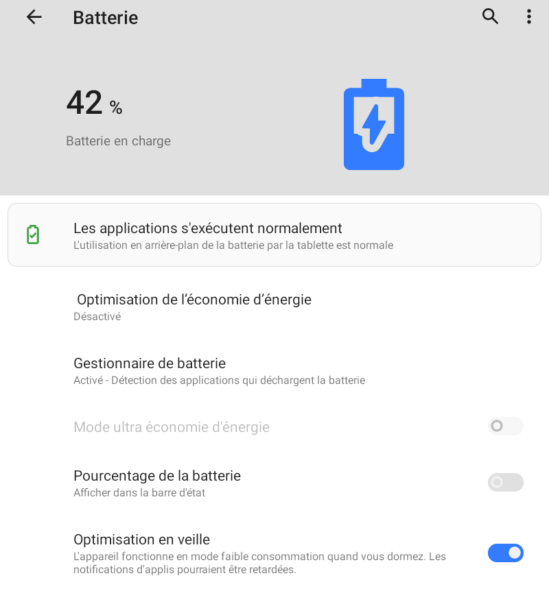 Test realme Pad mini : Autonomie de la realme Pad mini
