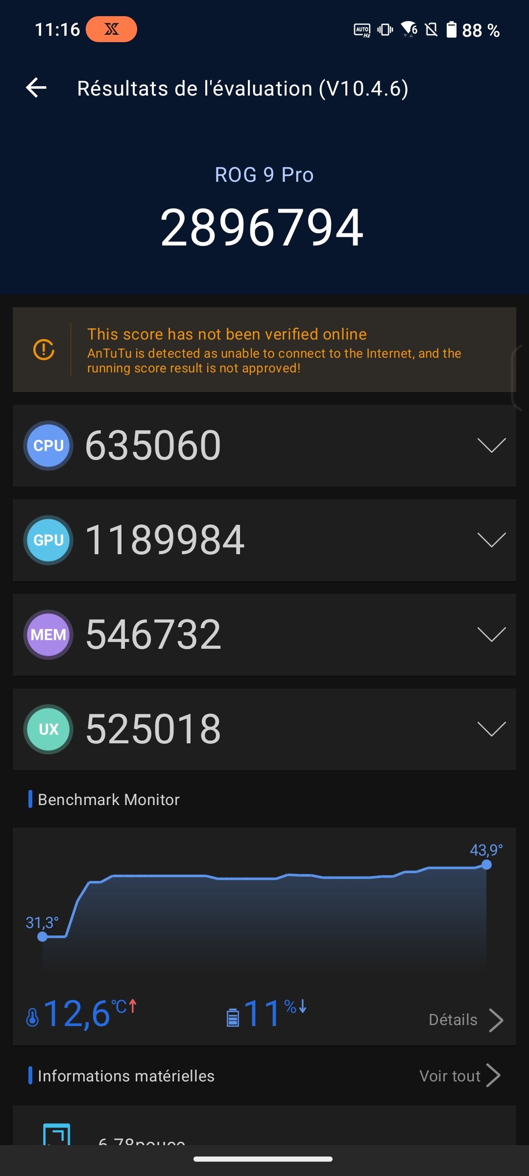 test rog phone 9 performances interface (5)