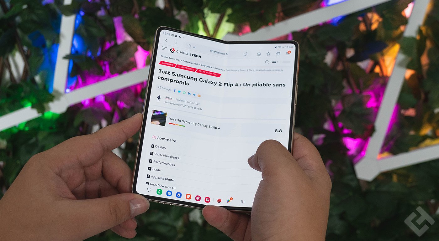 Ecran du Samsung Galaxy Z Fold 4