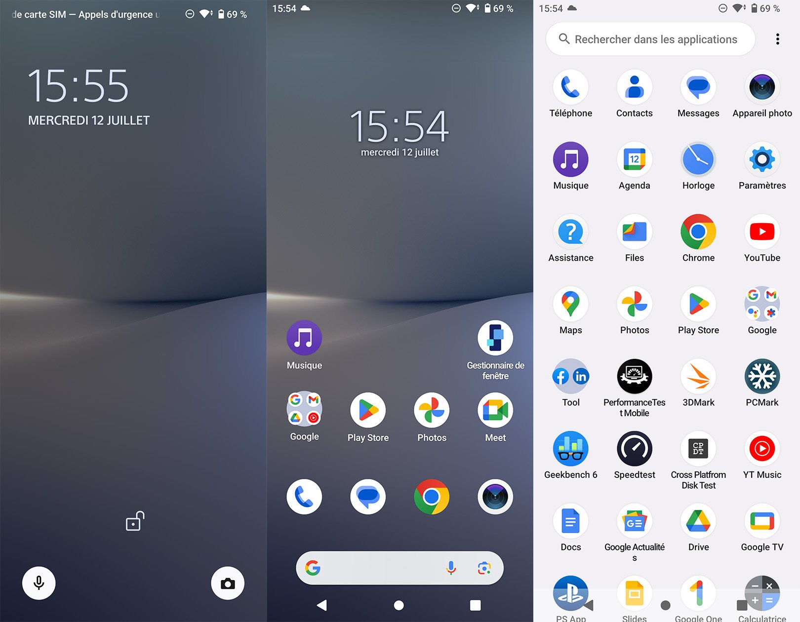 Interface Sony Xperia 10 V