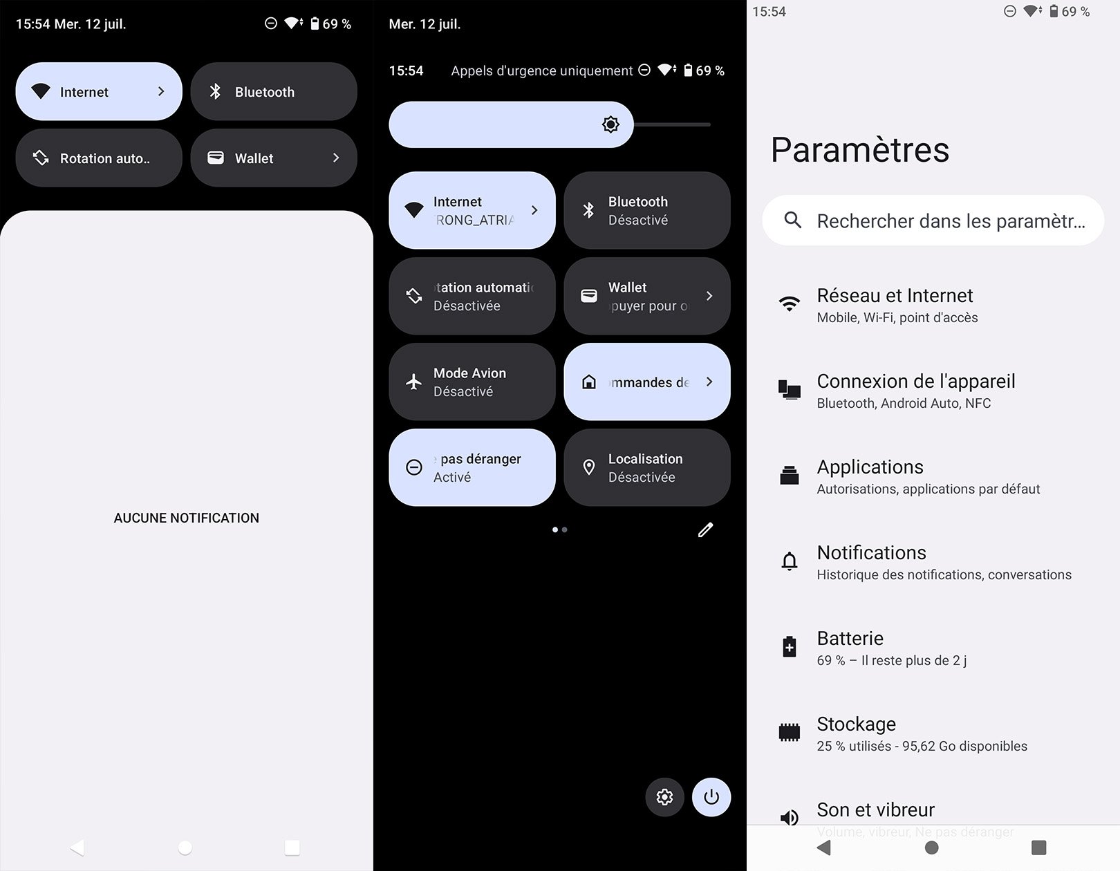 Interface Sony Xperia 10 V