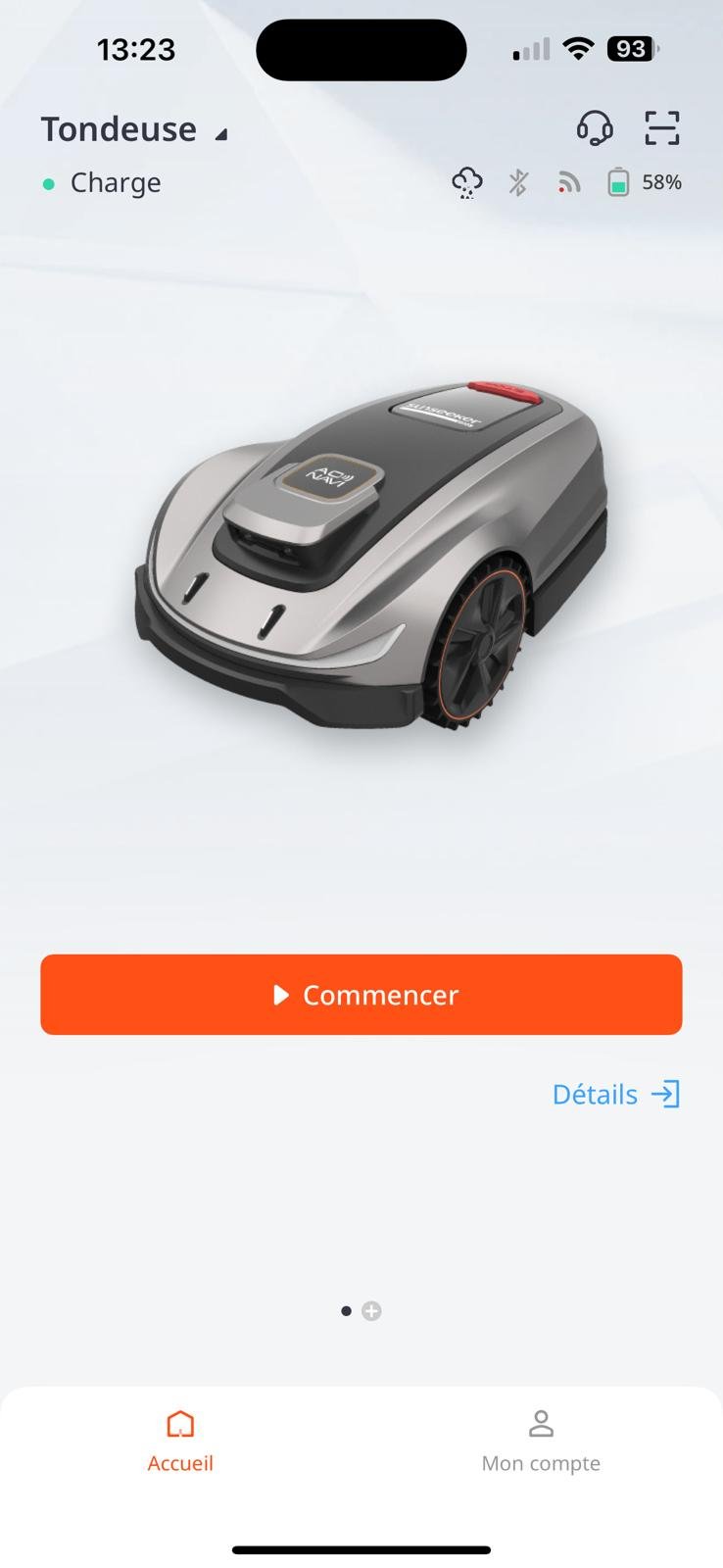test sunseeker x5 robot tondeuse