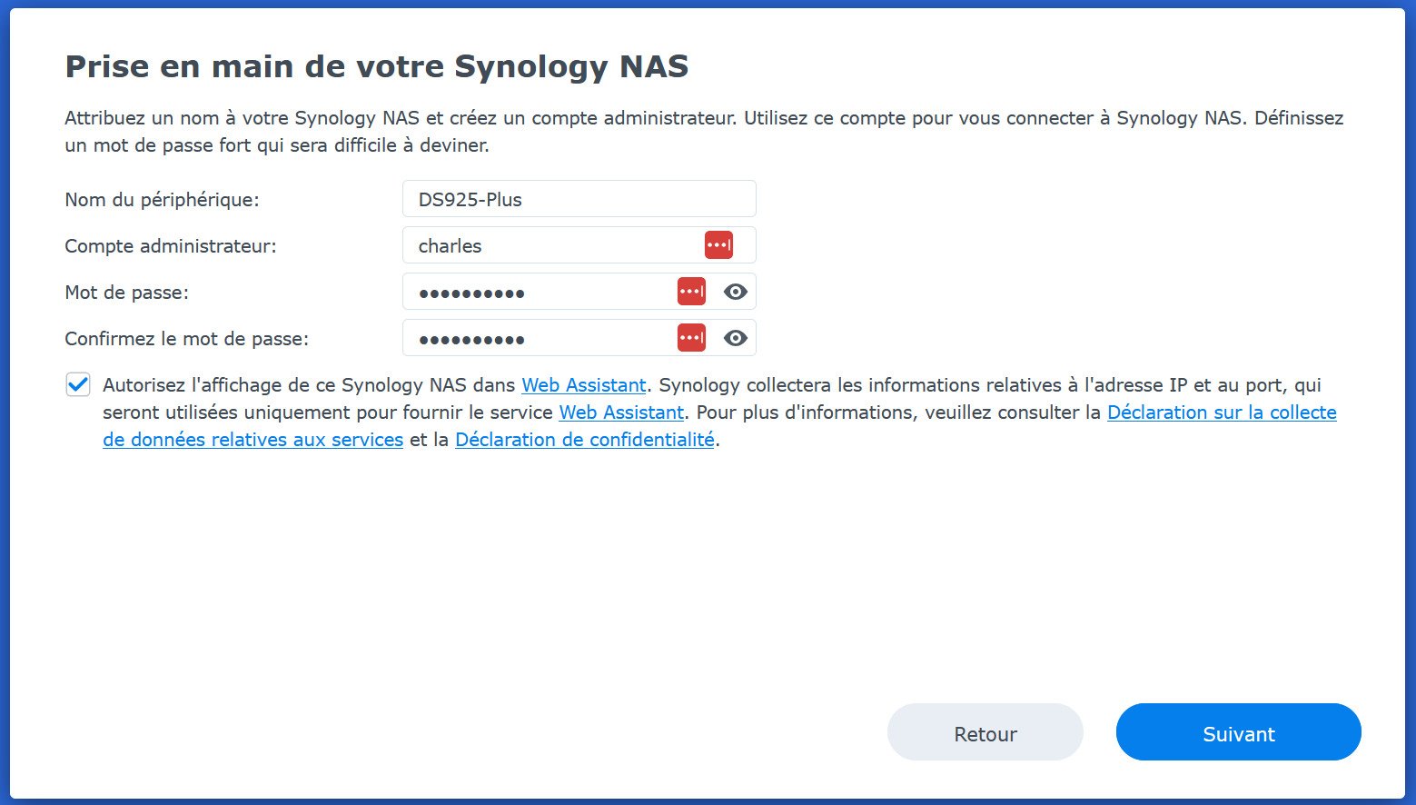 configuration synology ds 925+