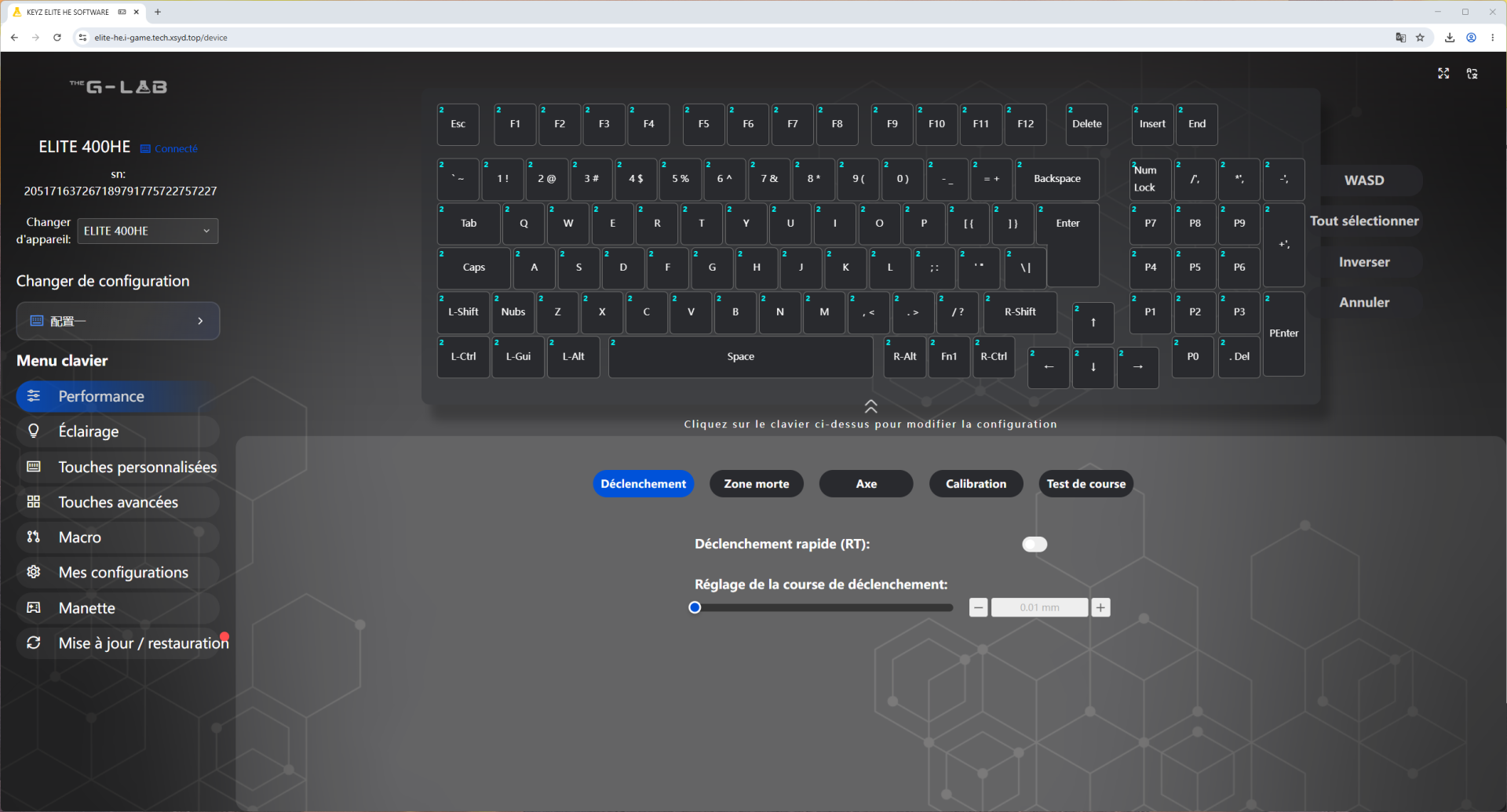test du the g lab keyz elite 400 he