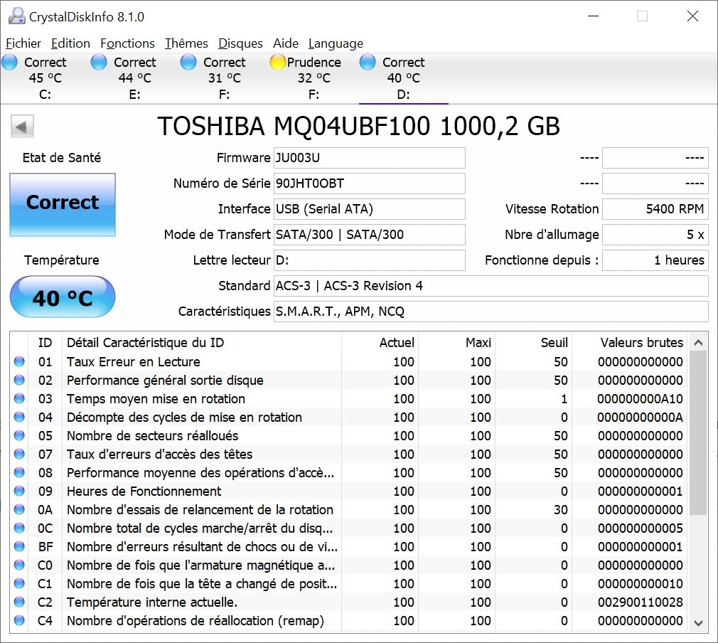 avis sur le toshiba canvio flex
